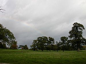 Grounds of the park where once the village stood