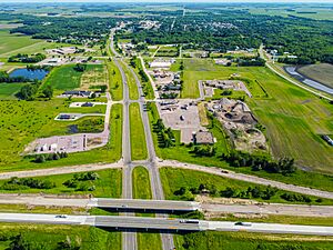 I-90 and US-169 junction north of town