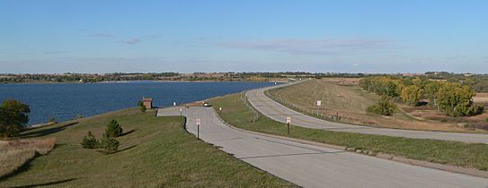 Branched Oak Lake dam 1