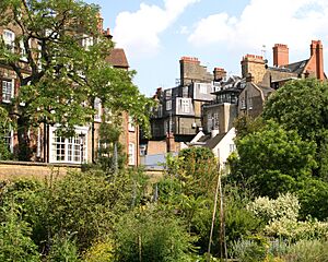 Chelsea Physic Garden with house