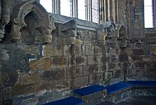 Elgin Cathedral bishop's and dignatories' seats in chapter house.jpg