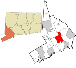 Location in Fairfield County and the state of Connecticut.