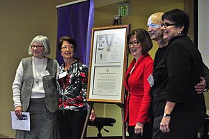 Gordon Hirabayshi's family pose with his Presidential Medal of Freedom