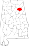 Map of Alabama highlighting Etowah County.svg