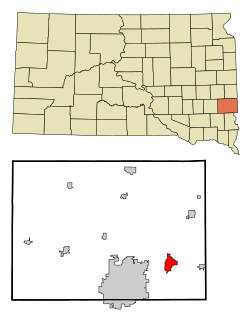 Location in Minnehaha County and the state of South Dakota