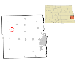 Location of Ayr, North Dakota