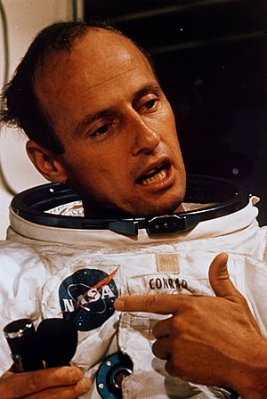 Pete Conrad during EVA training in the Flight Crew Support Building