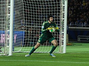 Petr Čech with ball