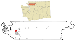 Location of Burlington in Washington