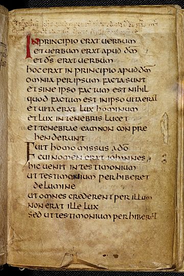 St Cuthbert Gospel - f.1