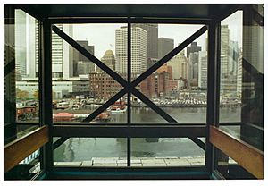 View of Downtown Boston from The Computer Museum elevator