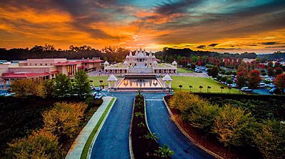 Atlanta Mandir - aerial