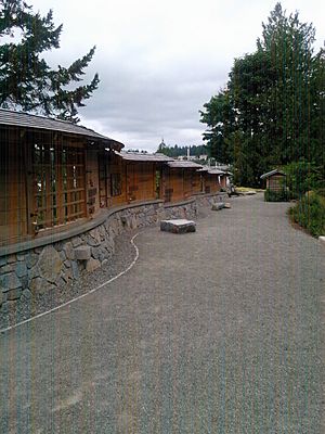 Bainbridge Island Japanese American Exclusion Memorial cedar wall