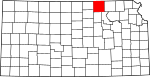 State map highlighting Washington County