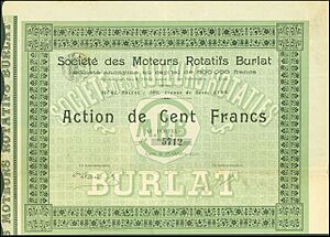 Moteurs Rotatifs Burlat 1922