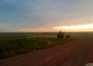 Sunset on June 6, 2009 at Pine Ridge