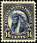 American Indian stamp 14c 1922 issue