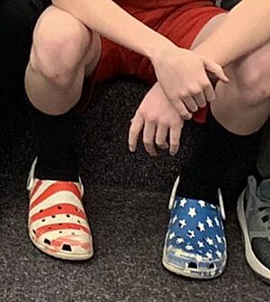 American flag crocs