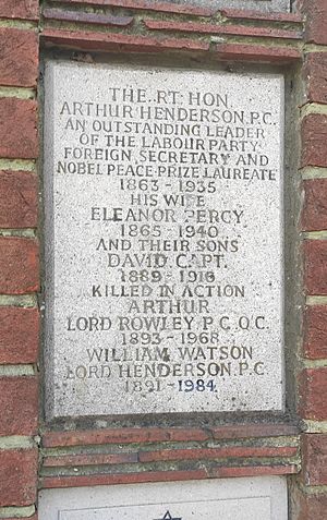 Arthur Henderson, Golders Green Crematorium