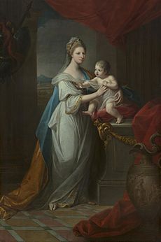 Augusta, Duchess of Brunswick, with her son