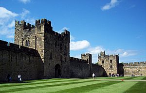 Beautiful Lawns at Alnwick Castle - geograph.org.uk - 310999.jpg