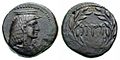 Cossura Isis bronze coin