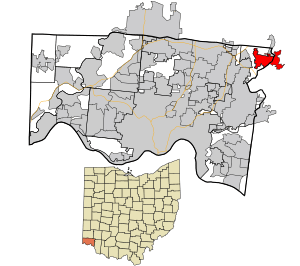 Location in Hamilton County and the state of Ohio.