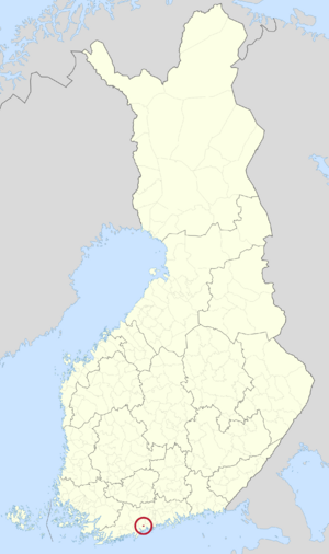 Location of Kauniainen in Finland