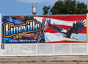 Lineville town sign