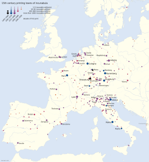 Printing towns incunabula