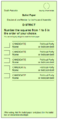 South Australian House of Assembly Ballot Paper