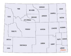 Wyoming counties map