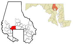 Location of Pikesville, Maryland