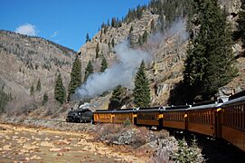 Durango-Silverton Approaching-Silverton 2012-10-25