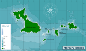 Mercury Islands dive map