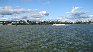 Motor ship at the Izhevsk pond