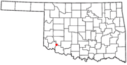 Location of Headrick, Oklahoma