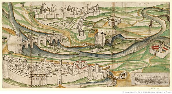 Painting of Carcassonne from 1462