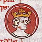 14th-century sketch of Robert the first, king of West Francia (922 to 923)