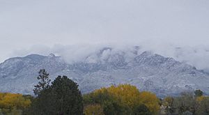 Snow on Sandias