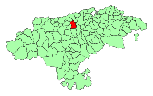 Location of the Municipality of Torrelavega in Cantabria.