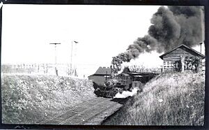 Train leaving the station