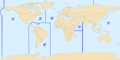 Areas of responsibility for each of the United States Navy Fleets.