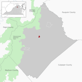 Location of Washington within Rappahannock County