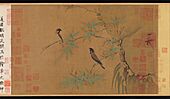 北宋 徽宗 竹禽圖 卷-Finches and bamboo MET DP151504