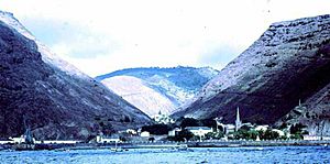 View of the harbor of Jamestown (1970)