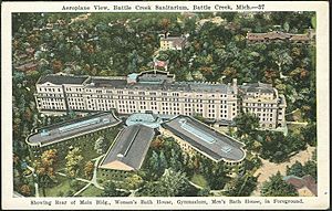 Airplane View, Battle Creek Sanitarium, Michigan