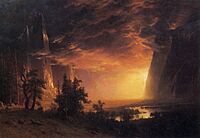 Bierstadt Albert Sunset in the Yosemite Valley