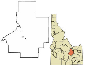 Location of Butte City in Butte County, Idaho.