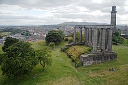 Calton Hill from a kite